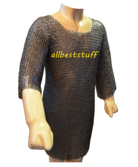 50 inch Carolingian Byrnie XL 8 mm Flat Riveted Solid