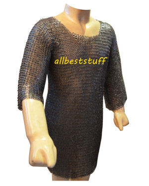 50 inch Carolingian Byrnie XL 8 mm Flat Riveted Solid