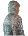 03 Quantity 8mm Chain mail Large Flat Rivet Flat Solid Ring Hauberk and Integrated Coif image 1
