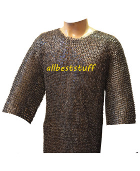 Chest Size 60 Riveted Hauberk 8 mm Flat Solid Ring