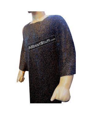 Copper Riveted Chain Mail Flat Riveted with Alternating Solid Ring