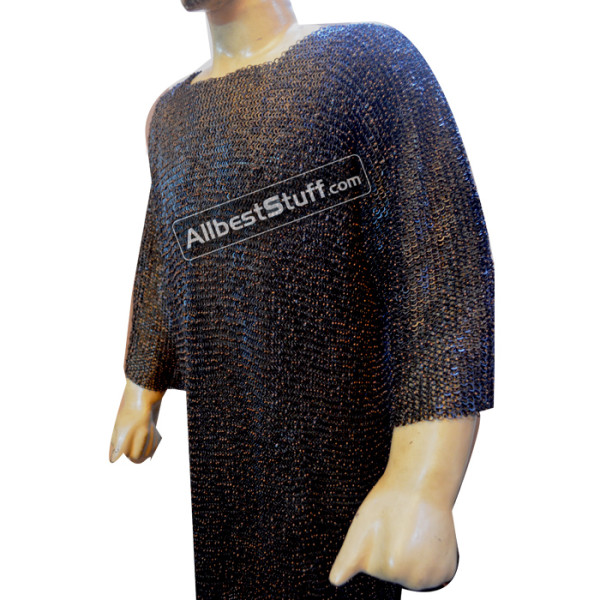 Copper Riveted Chain Mail Flat Riveted with Alternating Solid Ring image