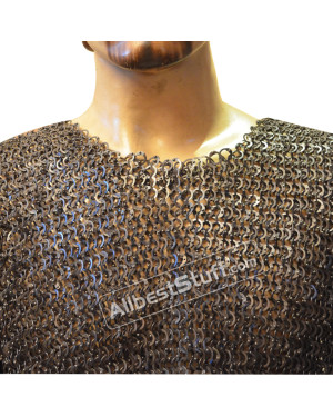 Extra Large Hand Made Maille Armour Full Flat Riveted Chest 56