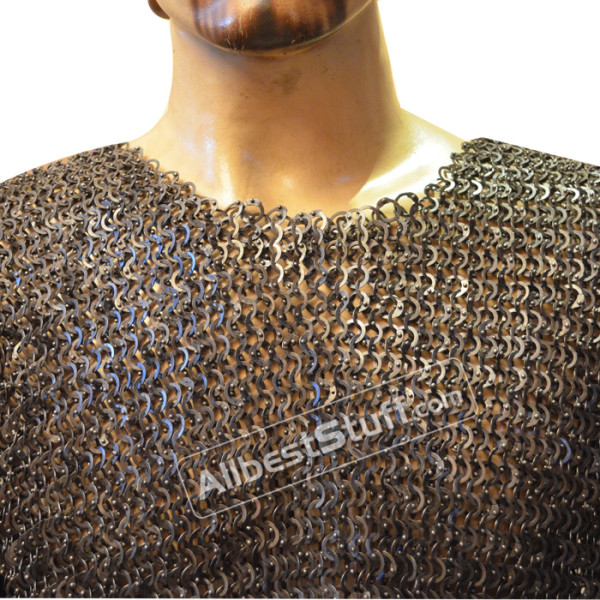 Extra Large Hand Made Maille Armour Full Flat Riveted Chest 56
