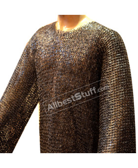 Extra Long Flat Riveted Maille Hauberk Large 48 Chest