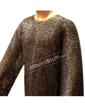Extra Long Flat Riveted Maille Hauberk Large 48 Chest