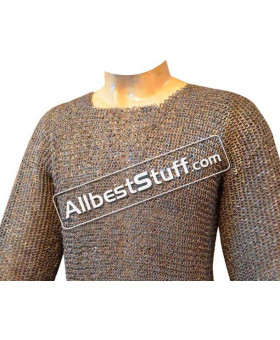 Extra Large Chest 55 inch Medium Sleeve Flat Riveted Maille