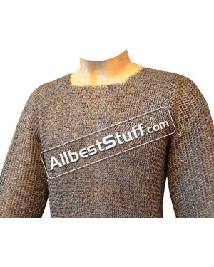 Extra Large Chest 55 inch Medium Sleeve Flat Riveted Maille