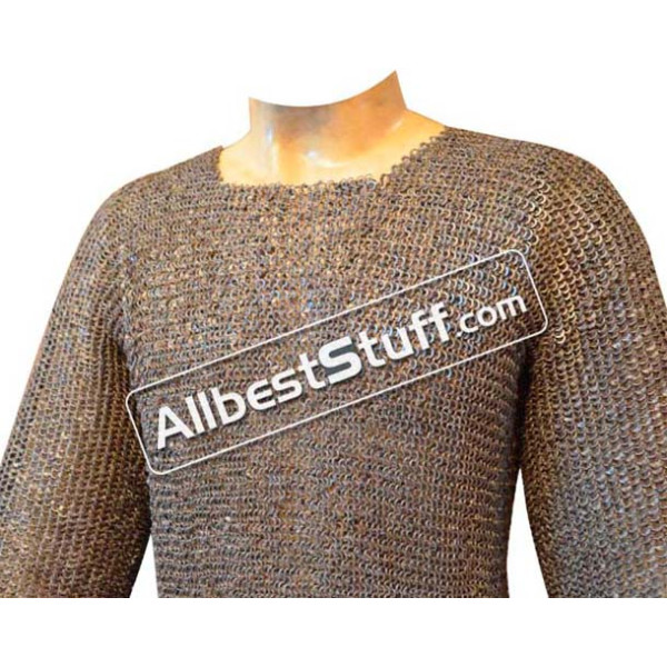 Extra Large Chest 55 inch Medium Sleeve Flat Riveted Maille