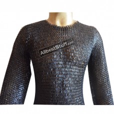 Flat Riveted Hauberk 44 inch Chest Maille Armour