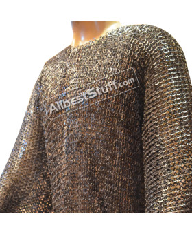 Dome Flat Riveted Steel Maille Chest 48 Ring Size 9 mm