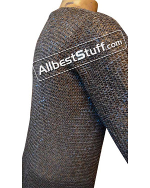 Flat Riveted 6 MM Chain Mail Shirt Dense Maille Chest 40