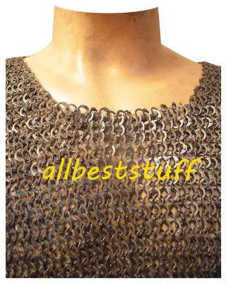 Full Flat 8 mm Inner Circumference Riveted Hauberk for Comfort Chest 34