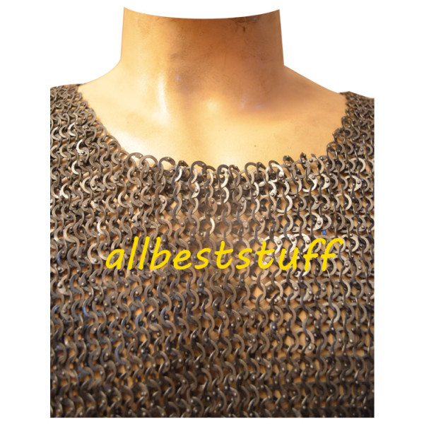 Full Flat 8 mm Inner Circumference Riveted Hauberk for Comfort Chest 34