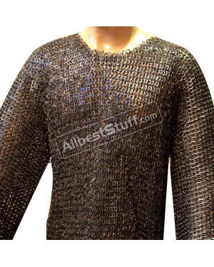 Hand Made Chain Mail Vikings Armour Full Flat Riveted Chest 54