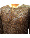 Flat Ring Medieval Chainmail Long Hauberk 9 mm Chest Size 50 image 1