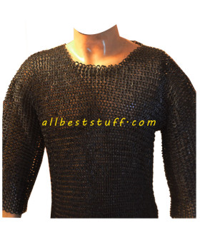Medieval Maille Armour Dense 8 mm Flat Riveted Solid Chest 50