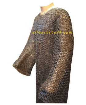 SCA Chain Mail Hauberk Chest 50 Extra Long 8 mm Riveted
