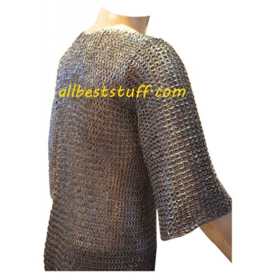 Viking Armour Flat Riveted Solid Ring Chain Mail XL 50 Chest
