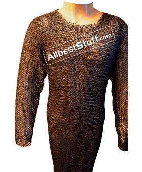 Viking Maille 6 MM Flat Solid Ring Full Sleeve Chest 44