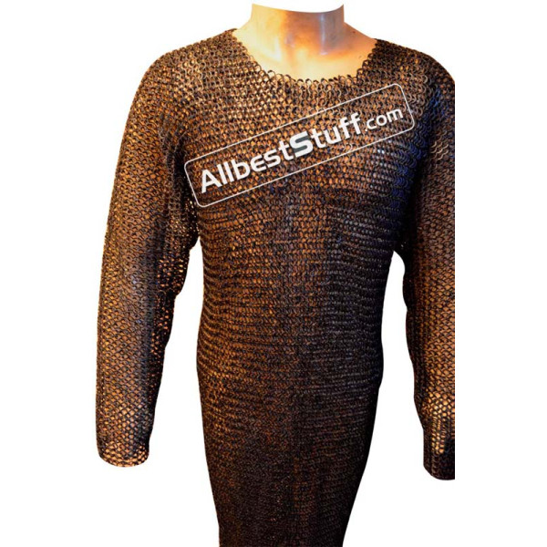 Viking Maille 6 MM Flat Solid Ring Full Sleeve Chest 44