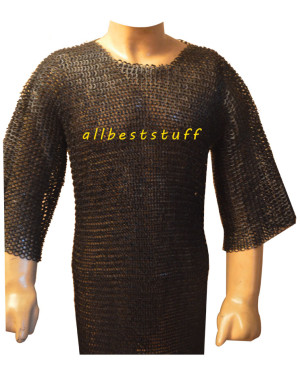 XXL Chain Mail Haubergon 8 mm Flat Riveted Solid Chest 58