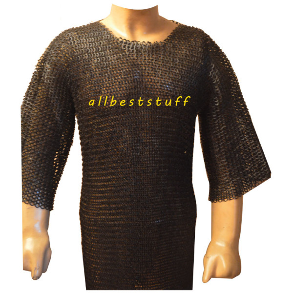 XXL Chain Mail Haubergon 8 mm Flat Riveted Solid Chest 58