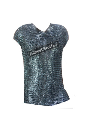 Flat Riveted Vikings Maille Armour XL Chest 52 Sleeveless Vest