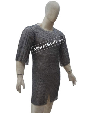 Flat Riveted Alternating Solid Maille 6 MM 44 Chest