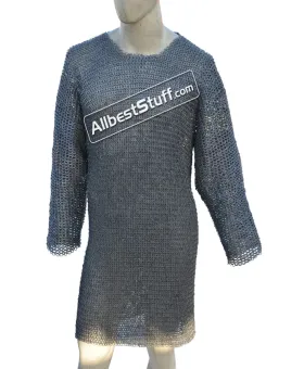 Smaller Ring Chain Maille Flat Riveted Solid 6 MM Chest 42 Long