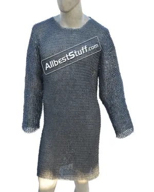 Smaller Ring Chain Maille Flat Riveted Solid 6 MM Chest 42 Long