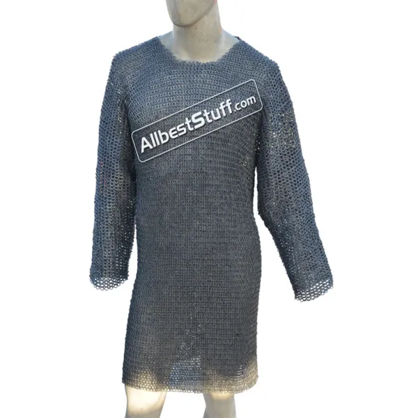 Smaller Ring Chain Maille Flat Riveted Solid 6 MM Chest 42 Long