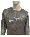 Stainless Steel Chainmail Shirt Riveted Chest 50 Full Sleeve image 1