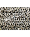 10 mm Flat Wedge Riveted 6 in 1 Ring with Solid Maille Skirt image 2