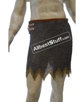 6 mm Wedge Riveted with Alternating Solid Ring Maille Skirt