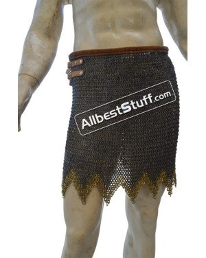 6 mm Wedge Riveted with Alternating Solid Ring Maille Skirt