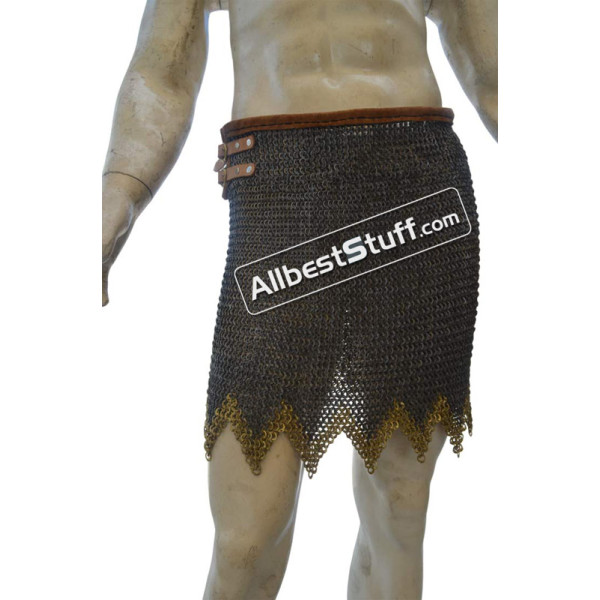 6 mm Wedge Riveted with Alternating Solid Ring Maille Skirt