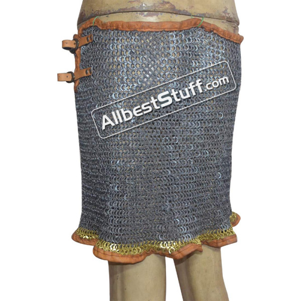 8 mm Full Flat Dome Riveted Ring Maille Skirt