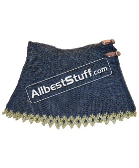 9 mm Full Flat Dome Riveted Ring Maille Skirt