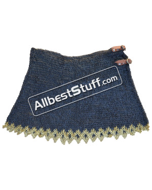 9 mm Full Flat Dome Riveted Ring Maille Skirt