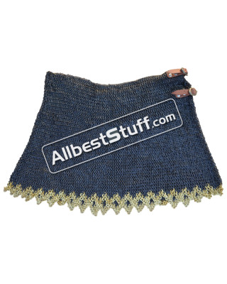 9 mm Full Flat Dome Riveted Ring Maille Skirt