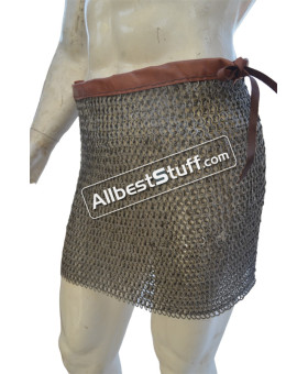 9 mm Flat Riveted Alternating Solid Ring Maille Skirt