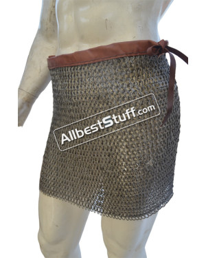 9 mm Flat Riveted Alternating Solid Ring Maille Skirt