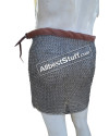 9 mm Flat Riveted Alternating Solid Ring Maille Skirt image 1