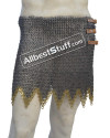 9 mm Round Riveted Alternating Solid Ring Maille Skirt image 1