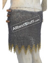 9 mm Round Riveted Alternating Solid Ring Maille Skirt image 2
