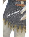 9 mm Round Riveted Alternating Solid Ring Maille Skirt image 3