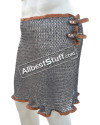 9 mm Round Riveted Alternating Solid Ring Maille Skirt image 4