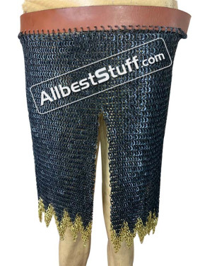 Flat Riveted Alternating Solid Skirt with Waist Belt 6 mm