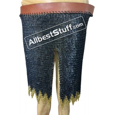 Flat Riveted Alternating Solid Skirt with Waist Belt 6 mm